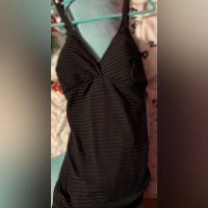 Torrid Wireless Shadow Stripe One Piece Swimsuit